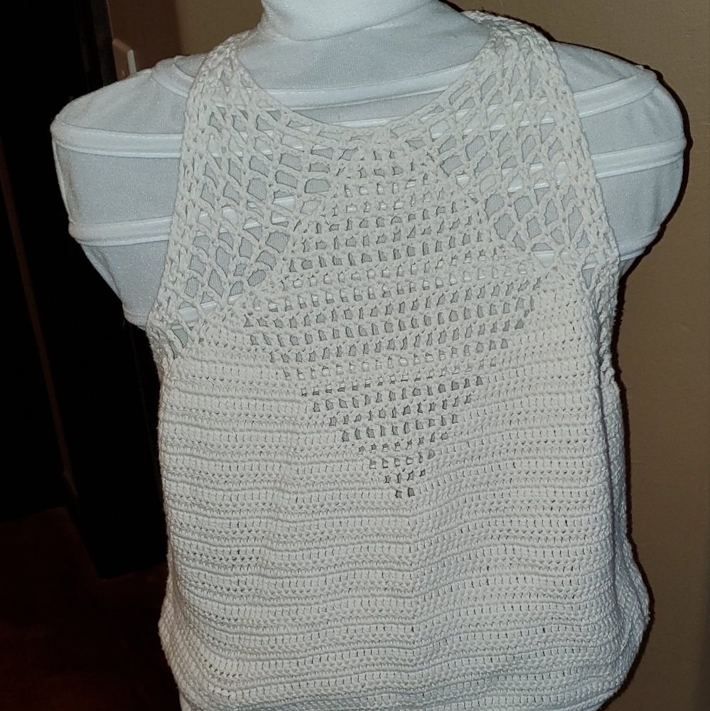 Rue 21 halter crochet open back top
